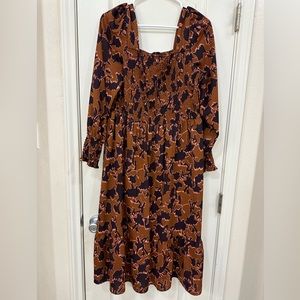 Nine West Womens Dress. Long Sleeve Square-neck. Size XL